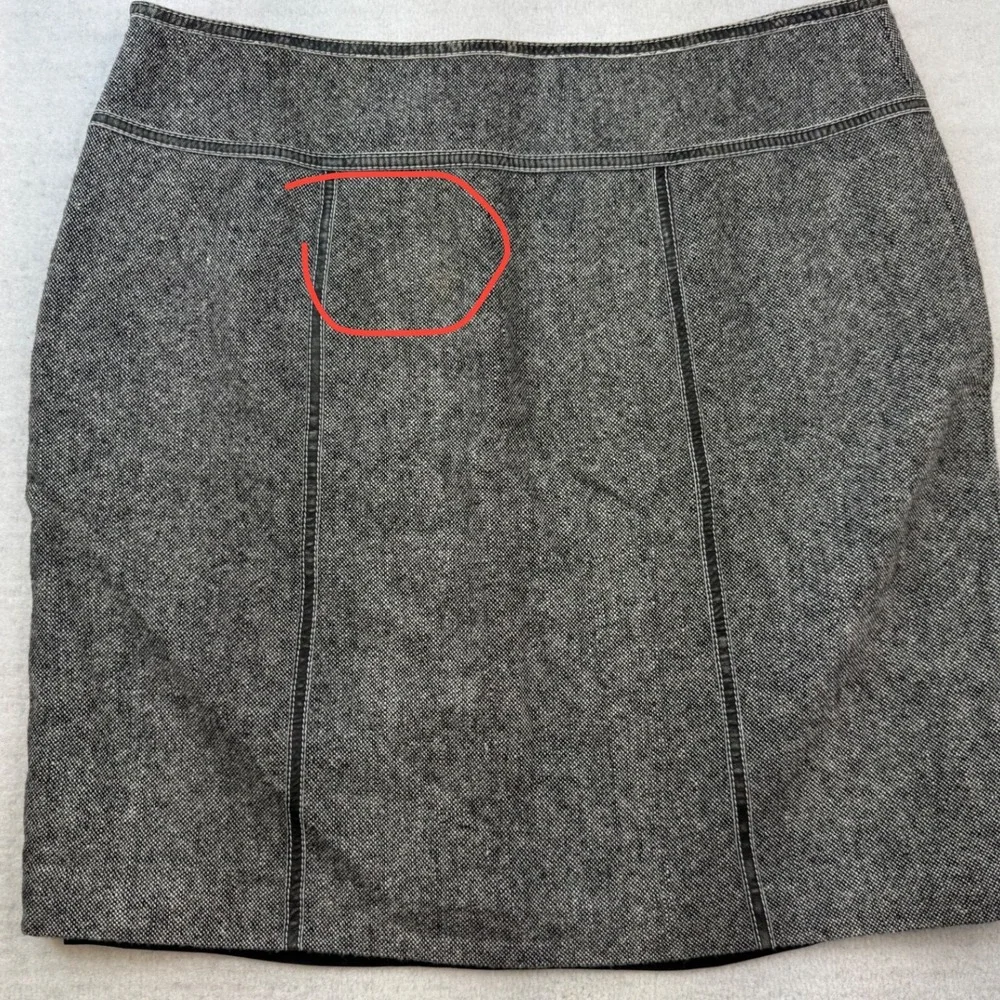 Michael Kors Gray Wool Blend Tweed Pencil Skirt 12 Career wear dark‎ academia